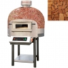 Печь для пиццы электрическая, ротационная, 1 камера 1000х1000х180мм, 6 пицц D300мм, электронное управление, под камень, конвекция, купол мозаика ROSSO