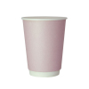 Стакан бумажный для горячих напитков двухслойный Пастель Розовый 300мл